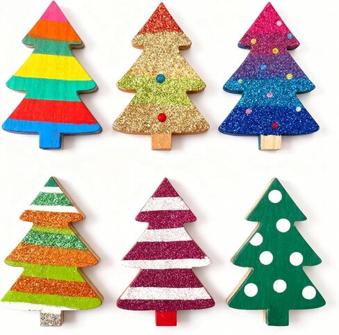 12 Pcs Unfinished Wooden Christmas Tree Cutouts - Rustic Bulk Pack for Xmas Crafts, DIY Painting, Holiday Home Fireplace Shelf & Tiered Tray Decor in Saudi Arabia