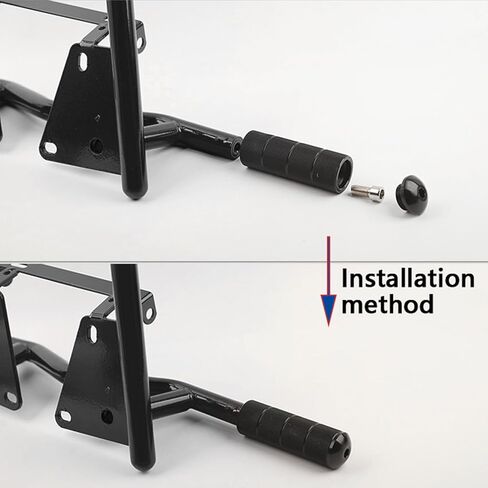 Iron Manned Motorcycle Stunt Rear Luggage with CNC Removable Perform Bar Fit for Honda Grom MSX 125 SF 2013-2016,Black Rack + Black Footpeg in Kuwait