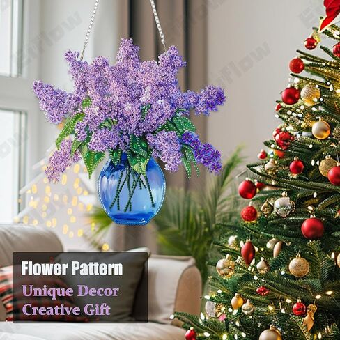 Eiflow DIY Hanging Diamonds Painting Owl Ornament Kit, 7.4x7.8inch Special Diamond Gem Art Pendant Kit, Acrylic Diamond Art Board Kit for Adults, Box Package in Kuwait