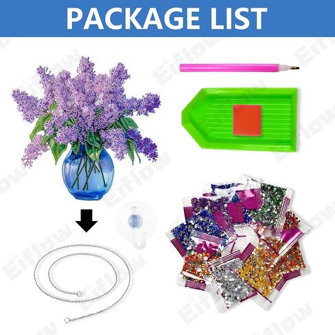 Eiflow DIY Hanging Diamonds Painting Owl Ornament Kit, 7.4x7.8inch Special Diamond Gem Art Pendant Kit, Acrylic Diamond Art Board Kit for Adults, Box Package in Kuwait