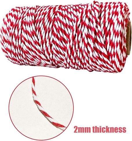 Christmas Red and White Twine,Red and White String 328ft in Saudi Arabia