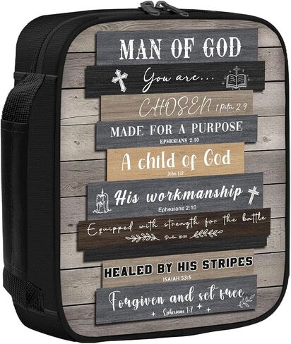 حافظة غطاء الكتاب المقدس للرجال - هدايا مسيحية للرجال، هدية آية الكتاب المقدس لرجل الله، هدية عيد ميلاد دينية، هدايا كاثوليكية ملهمة روحية، حافظات كتب تحمل الكتاب المقدس لرجل الله in Kuwait