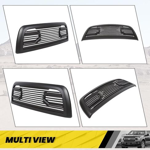 KUAFU Front Hood Bumper Grille Replacement Compatible with 2010-2018 Ram 2500/3500/4500 Shell Big Horn Horizontal Style (Black W/O Lights) in Saudi Arabia