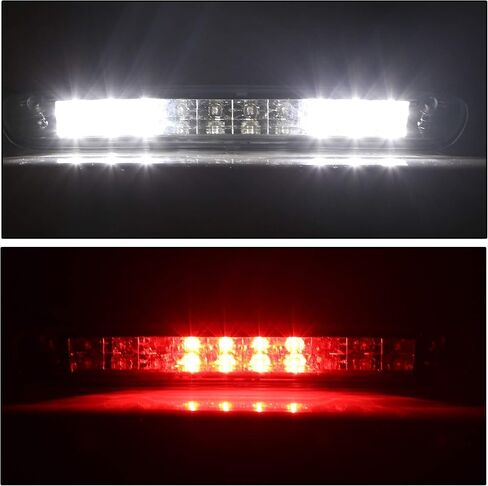 ECOTRIC LED Rear Roof Third 3RD Brake Light Compatible with 2007-2013 Chevy Chevrolet Silverado/GMC Sierra 1500 2500 3500HD LED Cargo High Mount Stop Lamp - Clear Lens in Saudi Arabia