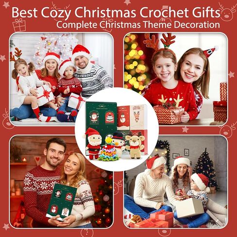 Handmade Christmas Emotional Support Crochet Gifts, Positive Crochet Stuffed Animals Set Emotional Support Nuggets Burr Basket Stuffer for Son Daughter Grandkid Grandma Coworker Gift Xmas Decoration in Saudi Arabia