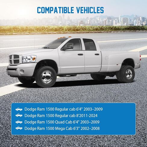 Waterproof Truck Cover for Dodge Ram 2500/3500 Regular/Quad/Mega 6.4" Bed（2003-2009, All Weather Outdoor Pickup Car Cover with Zipper Door & Windproof Straps, Sun UV Protect in Saudi Arabia