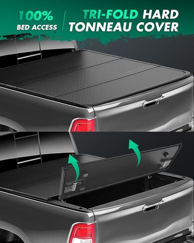 SCITOO Hard Tri-Fold Truck Bed Tonneau Cover Compatible for Ford F150 2004-2020 Styleside 5'5"FT Bed Truck Bed Cover Kit 66" in Saudi Arabia