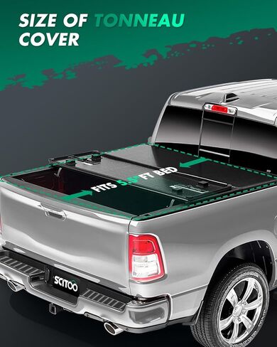 SCITOO Hard Tri-Fold Truck Bed Tonneau Cover Compatible for Ford F150 2004-2020 Styleside 5'5"FT Bed Truck Bed Cover Kit 66" in Saudi Arabia