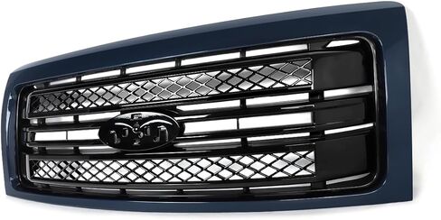 Chrome Front Grille Compatible with 2009-2014 Ford F150 Platinum Style Bumper Grill Assembly Replace for DL3Z8200EA,FO1200631C in Saudi Arabia
