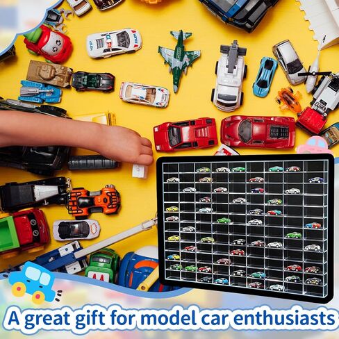 Acrylic 1/64 Scale Hot Diecast Wheels Display Case, Wall Mount, Holds 108 Toy Cars, Clear Storage Cabinet Shelf Rack Organizer for Collectible Model Cars Vehicles, 23.8 x 33.8/ Inches in Saudi Arabia
