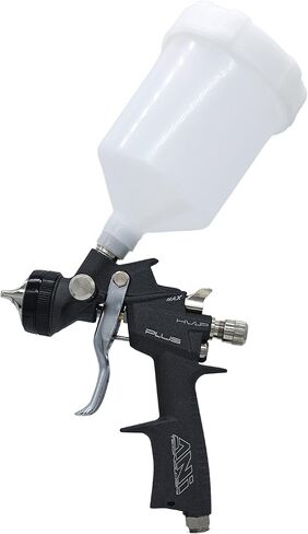 مسدس رش الطلاء الاحترافي ANI F160/Plus/S 600cc HVLP - أحجام فوهات متعددة للاختيار من بينها (1.3 مم إلى 2.0 مم) مثالي لهيكل السيارات وأعمال النجارة والتطبيقات الصناعية (تفلون أسود، 1.3 مم) in Kuwait