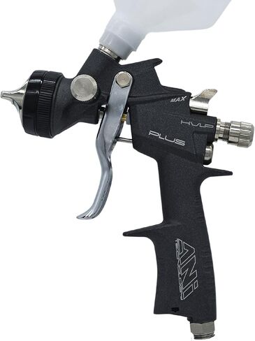 مسدس رش الطلاء الاحترافي ANI F160/Plus/S 600cc HVLP - أحجام فوهات متعددة للاختيار من بينها (1.3 مم إلى 2.0 مم) مثالي لهيكل السيارات وأعمال النجارة والتطبيقات الصناعية (تفلون أسود، 1.3 مم) in Kuwait