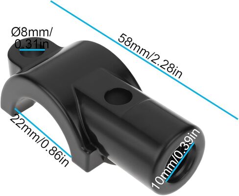 2Pcs 10mm Motorcycle Front Master Cylinder Mirror Clamp for Most Motorcycle in Saudi Arabia