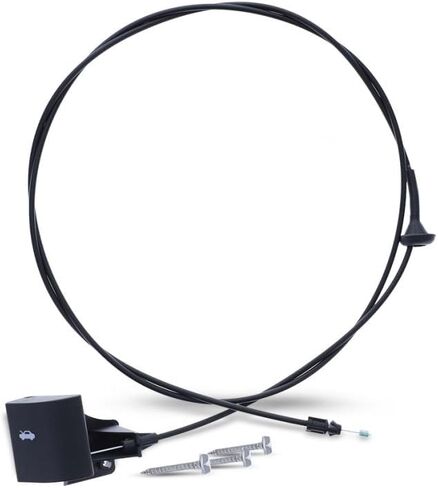 KarParts360 For Jeep Grand Cherokee 2005 06 07 08 09 2010 Hood Release Cable | Texture Black | Plastic/Metal | 0.227 Volume (CBF) | With Handle | Replacement For 55394495AB in Saudi Arabia