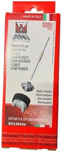 مسدس رش الطلاء الاحترافي ANI F160/Plus/S 600cc HVLP - أحجام فوهات متعددة للاختيار من بينها (1.3 مم إلى 2.0 مم) مثالي لهيكل السيارات وأعمال النجارة والتطبيقات الصناعية (تفلون أسود، 1.3 مم) in Kuwait