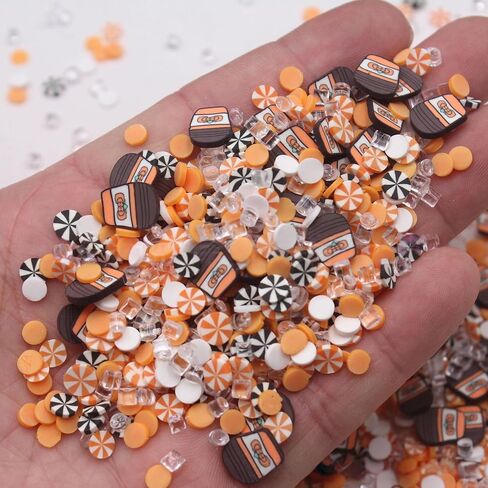 100G Polymer Clay Sprinkles for Crafts, 3D Fimo Assorted Slices Embellishments for DIY Crafts Nail Art Lip Gloss Supplies Cellphone Decoration Accessories (Green) in Saudi Arabia