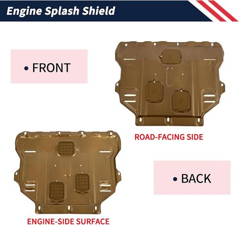 [بدون باب ناقل الحركة] Al-Mg Alloy Engine Splash Shield Guard لسيارة Ford Escape 2013-2019 / Lincoln MKC 2015-2019 (يناسب فقط طراز الدفع الأمامي 1.5T 2.0T 1.6T) لوحة انزلاقية شديدة التحمل in Kuwait