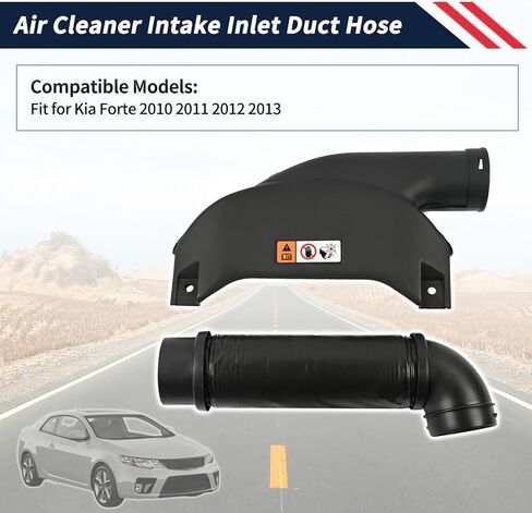 Air Cleaner Intake Inlet Duct Hose Compatible with Kia Forte 2010 2011 2012 2013 2.0L/2.4L L4 Gas Replace 28210-1M400 in Saudi Arabia