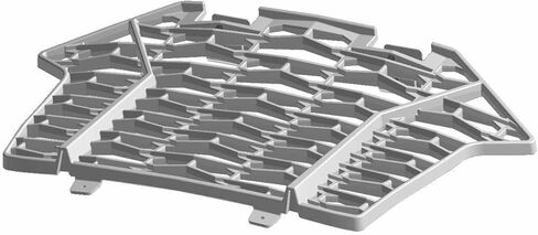 Polaris RZR Fascia Grill, Front, Gloss Black, Genuine OEM Part 5456612-070, Qty 1 in Saudi Arabia
