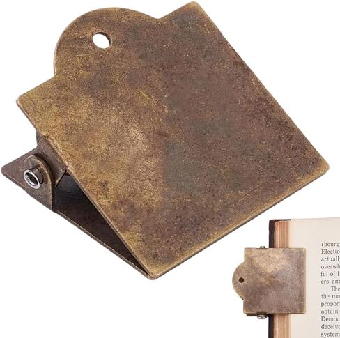 CRASPIRE 4Pcs Vintage Metal Book Clip Blank Antique Bronze Travelers TN Notebook Clips Small Binder Clamps Page Holder for Document File Organizer Junk Journal Planner Readers Book Lover School Office in Saudi Arabia