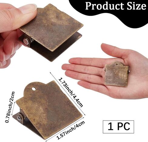 CRASPIRE 4Pcs Vintage Metal Book Clip Blank Antique Bronze Travelers TN Notebook Clips Small Binder Clamps Page Holder for Document File Organizer Junk Journal Planner Readers Book Lover School Office in Saudi Arabia