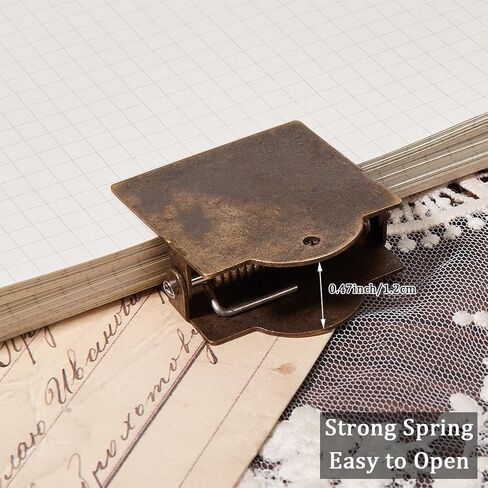 CRASPIRE 4Pcs Vintage Metal Book Clip Blank Antique Bronze Travelers TN Notebook Clips Small Binder Clamps Page Holder for Document File Organizer Junk Journal Planner Readers Book Lover School Office in Saudi Arabia