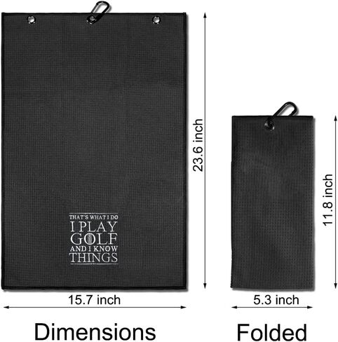 TOUNER Funny Golf Towel Gift for Dad, Retirement Gifts for Men Golfer, Funny Golf Towel for Men, Embroidered Golf Towels for Golf Bags with Clip (Best Grandpa) in Kuwait