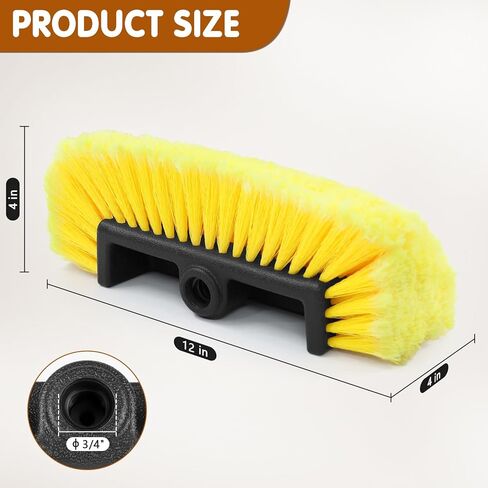 12" Car Wash Brush Head, Soft Bristle Scrub Brush, Large Durable Car Washing Brush, Wash Brushes for Vehicles, Auto, Truck, Boat, House Siding, Sweep Snow, Caravan, Solar Panel in Saudi Arabia
