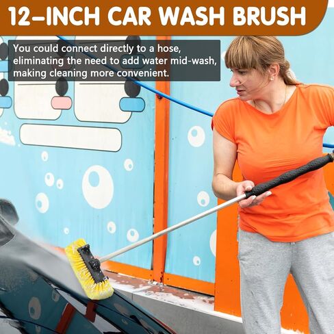 12" Car Wash Brush Head, Soft Bristle Scrub Brush, Large Durable Car Washing Brush, Wash Brushes for Vehicles, Auto, Truck, Boat, House Siding, Sweep Snow, Caravan, Solar Panel in Saudi Arabia