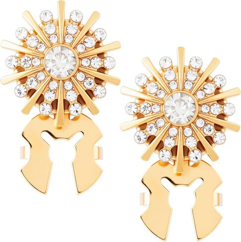 Rhinestone Button Covers, Gold Crystal Clip on Button Covers, Decorative Formal Cufflink Buttons in Saudi Arabia