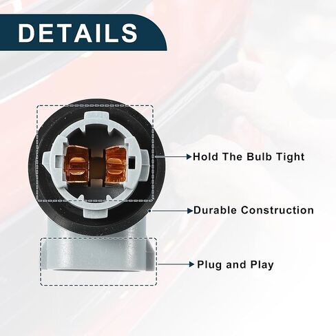 License Plate Light Socket for Toyota Tacoma 2 Pins Stable No.9006909005 | Lamp Adapter Plug 2 Pcs Automotive Parts in Saudi Arabia