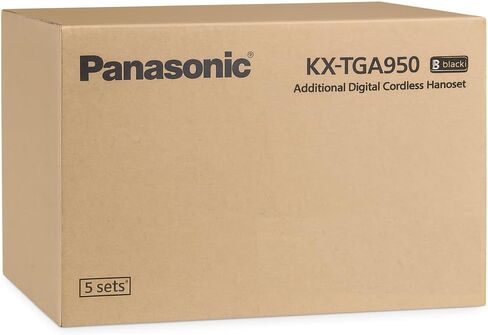 Panasonic KX-TGA950B DECT 6.0 Cordless Handset 2-Line Landline Expansion Handset for KX-TGF950 Series – Noise Reduction, Caller ID, Speakerphone – 5-Pack in Saudi Arabia