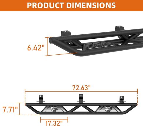Hooke Road Wrangler JL Side Steps Running Boards Slider Rails for 2018-2025 Jeep Wrangler JL Unlimited 4 Doors in Saudi Arabia