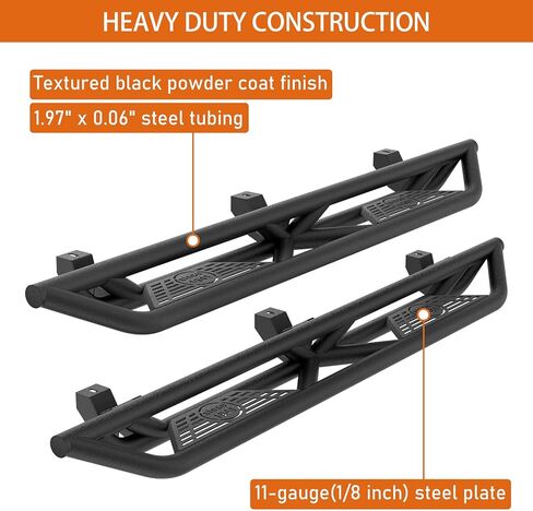 Hooke Road Wrangler JL Side Steps Running Boards Slider Rails for 2018-2025 Jeep Wrangler JL Unlimited 4 Doors in Saudi Arabia