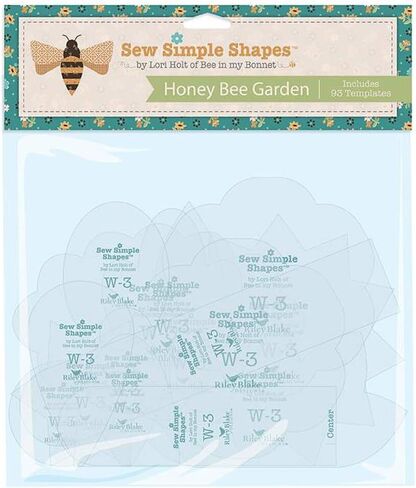 Lori Holt Honey Bee Garden Sew Simple Shapes™ – 93 Sturdy Plastic Applique Templates for The Honey Bee Garden Sew Along – Fussy Cutting & Quilting Templates in Saudi Arabia
