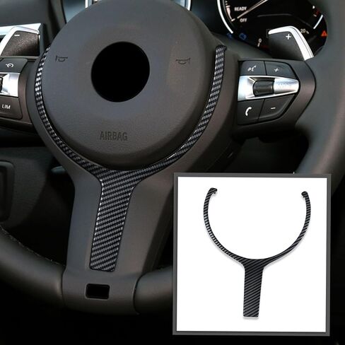 ألياف الكربون ABS عجلة القيادة غطاء الكسوة استبدال لسيارات BMW F30 F31 F12 F13 M-Sport 4-Series جميع الموديلات F32/F33/F36 2014-2018 in Kuwait