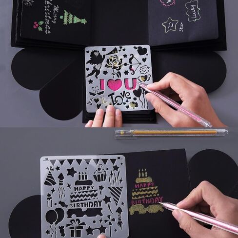 15 قطعة/3 مجموعة الدانتيل حاكم رسم قالب حاكم دهان داي قالب الإنجليزية الأبجدية/عيد الميلاد/بالون/الحب الكتابة على الجدران الجوف خارج قالب in Saudi Arabia