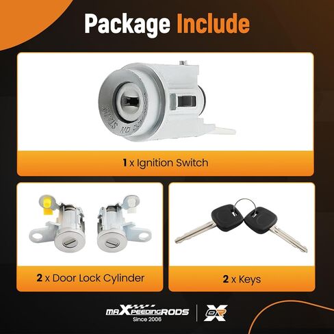 maXpeedingrods Ignition Switch Lock Cylinder Replacement Kit Fit for Toyota Tacoma 1995-2004, Replace 69005-35840, 69051-35070, 69057-35070 w/2Keys in Saudi Arabia