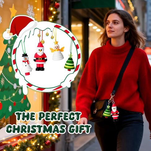 Button Christmas Tree Ornament Kits, DIY Christmas Button Ornament Making Set,Fun Christmas Buttons Crafts Making Set,Tree Hanging Decorations(4PCS) in Saudi Arabia