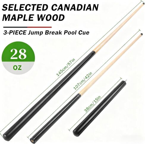 عصا كسر القفز من QGF، عصا كسر القفز الثقيلة، 3 قطع من عصا البلياردو 23~25oz in Kuwait