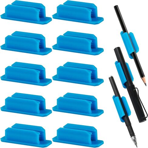Viotim 10Pack Adhesive Pen Holder for Desk, Silicone Pen Holder for Classroom,Teacher Student Kinds Desk Accessories, Office Desk Accessories in Saudi Arabia