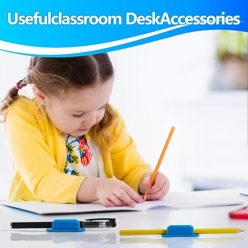 Viotim 10Pack Adhesive Pen Holder for Desk, Silicone Pen Holder for Classroom,Teacher Student Kinds Desk Accessories, Office Desk Accessories in Saudi Arabia