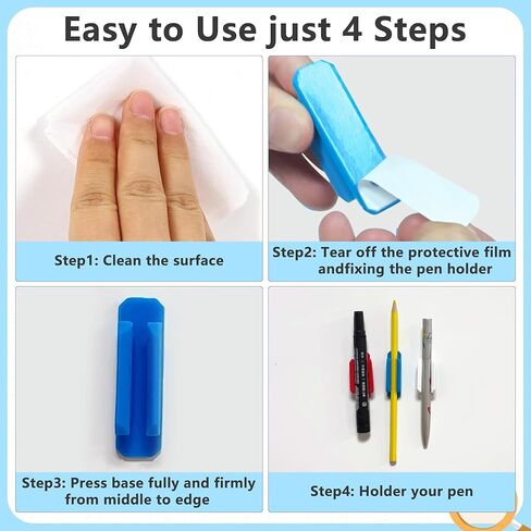 Viotim 10Pack Adhesive Pen Holder for Desk, Silicone Pen Holder for Classroom,Teacher Student Kinds Desk Accessories, Office Desk Accessories in Saudi Arabia