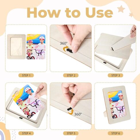60 Pcs Wooden Picture Frames for Crafts, 4 x 6 inch DIY Wood Frame Bulk, Small Unfinished Standing Paintable Photo Frame for Home Birthday Party Wedding Decor in Saudi Arabia