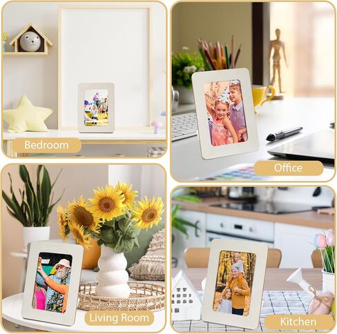 60 Pcs Wooden Picture Frames for Crafts, 4 x 6 inch DIY Wood Frame Bulk, Small Unfinished Standing Paintable Photo Frame for Home Birthday Party Wedding Decor in Saudi Arabia