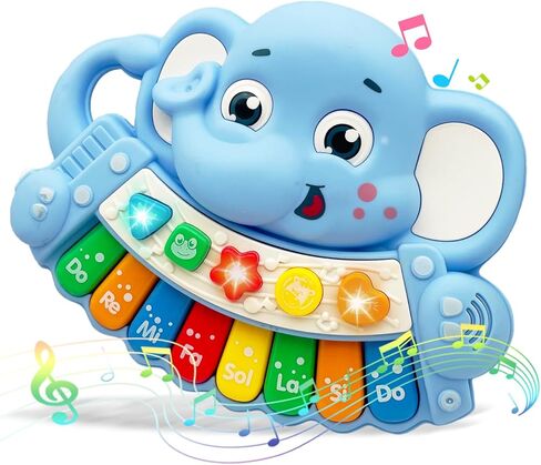 Baby Music Toys for Toddlers, Light Up Music Baby Toys for 18+ Months Early Learning Educational Piano Keyboard Infant Toys Baby Boy Girl Gifts (Unicorn-Pink) in Saudi Arabia