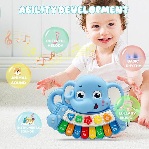 Baby Music Toys for Toddlers, Light Up Music Baby Toys for 18+ Months Early Learning Educational Piano Keyboard Infant Toys Baby Boy Girl Gifts (Unicorn-Pink) in Saudi Arabia