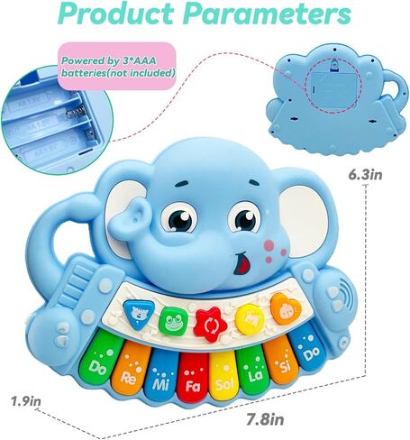 Baby Music Toys for Toddlers, Light Up Music Baby Toys for 18+ Months Early Learning Educational Piano Keyboard Infant Toys Baby Boy Girl Gifts (Unicorn-Pink) in Saudi Arabia