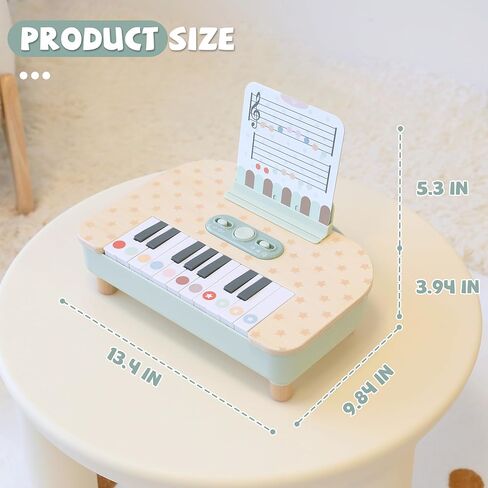 Wooden Baby Piano，18 Keys Digital Piano for Toddler ，Musical Toy Gift for Boys and Girls Over 2+ in Saudi Arabia