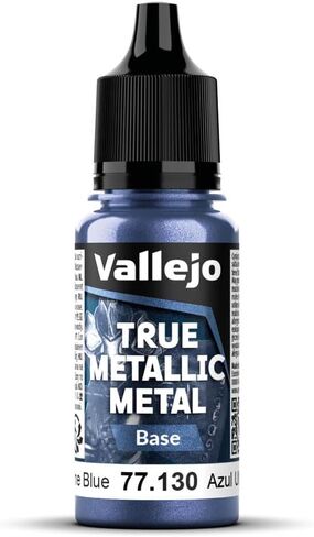 Vallejo - Ultramarine Blue Base | True Metallic Metal TMM | Acrylic Colors for Painting Metal Effects on Fantasy, Historical, and Wargaming Miniatures | 18 ml (0.6 fl.oz.) in Saudi Arabia